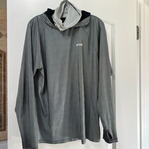 Columbia Gray Hooded Sports Shirt, M